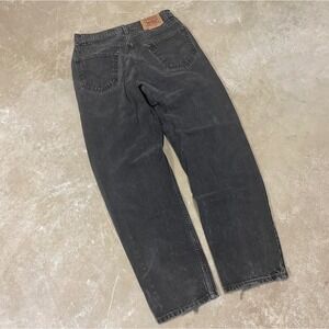 Vintage Levi's 550 Jeans Men's 34x34 Black Denim Relaxed Fit Tapered Made in USA